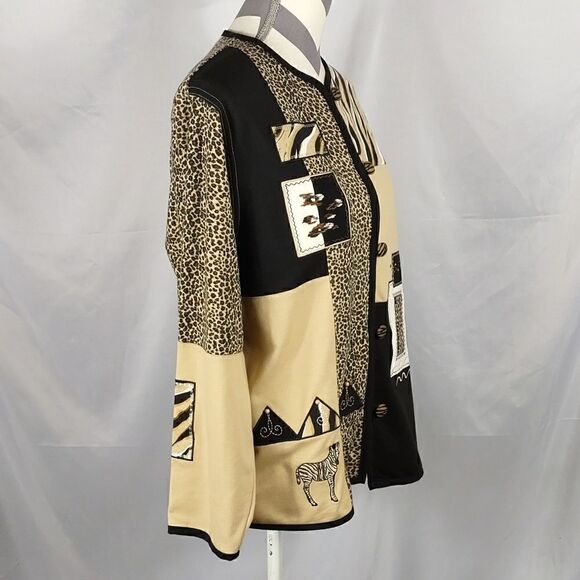 Koret K-Wear Petites Animal Print Jacket - Picture 3 of 10